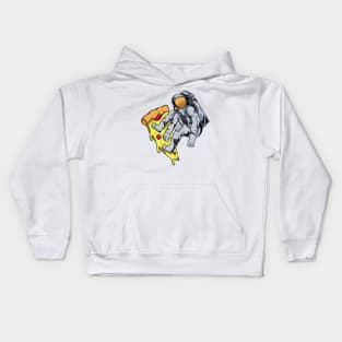 astronaut pizza surfer Kids Hoodie